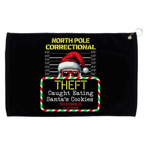 North Pole Correctional Theft Funny Santa Christmas Pajamas Grommeted Golf Towel