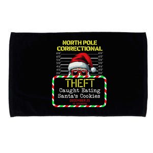 North Pole Correctional Theft Funny Santa Christmas Pajamas Microfiber Hand Towel