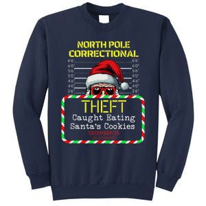 North Pole Correctional Theft Funny Santa Christmas Pajamas Sweatshirt