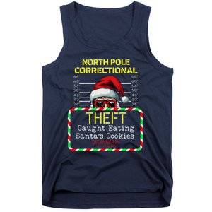 North Pole Correctional Theft Funny Santa Christmas Pajamas Tank Top