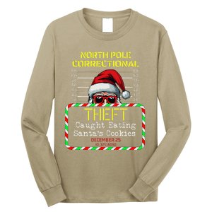 North Pole Correctional Theft Funny Santa Christmas Pajamas Long Sleeve Shirt