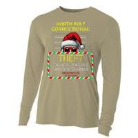 North Pole Correctional Theft Funny Santa Christmas Pajamas Cooling Performance Long Sleeve Crew