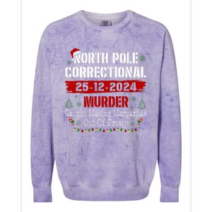 North Pole Correctional Murder Caught Making Margaritas Xmas Colorblast Crewneck Sweatshirt