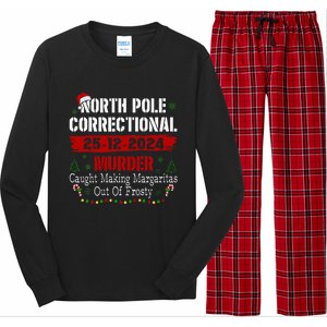 North Pole Correctional Murder Caught Making Margaritas Xmas Long Sleeve Pajama Set