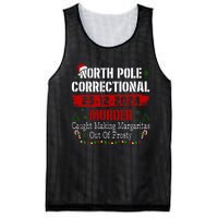 North Pole Correctional Murder Caught Making Margaritas Xmas Mesh Reversible Basketball Jersey Tank