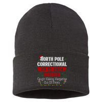 North Pole Correctional Murder Caught Making Margaritas Xmas Sustainable Knit Beanie