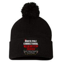 North Pole Correctional Murder Caught Making Margaritas Xmas Pom Pom 12in Knit Beanie