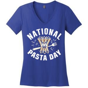 National Pasta Day Lovers Women's V-Neck T-Shirt