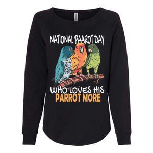 National Parrot Day Cockatiel Bird Tropical Parrots Gift Womens California Wash Sweatshirt