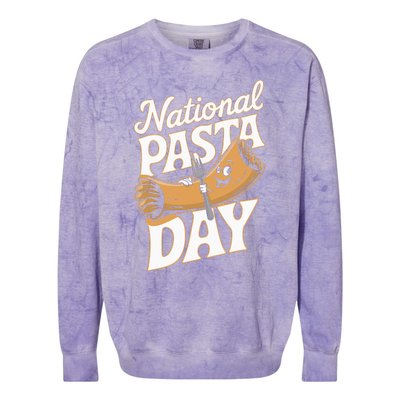 National Pasta Day Lovers Design For Foodies Food Lover Colorblast Crewneck Sweatshirt