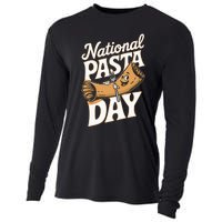 National Pasta Day Lovers Design For Foodies Food Lover Cooling Performance Long Sleeve Crew