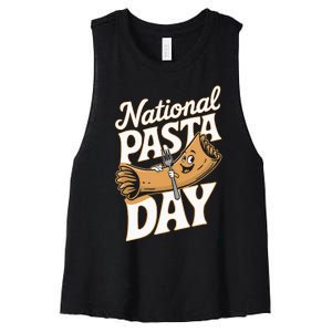 National Pasta Day Lovers Design For Foodies Food Lover Women's Racerback Cropped Tank