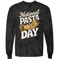 National Pasta Day Lovers Design For Foodies Food Lover Tie-Dye Long Sleeve Shirt