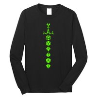 Nerdy Polyhedral Dice Set Sword Geeky Minimalist D20 Long Sleeve Shirt