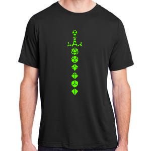 Nerdy Polyhedral Dice Set Sword Geeky Minimalist D20 Adult ChromaSoft Performance T-Shirt