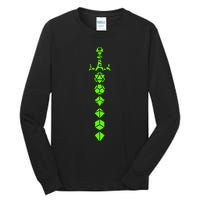 Nerdy Polyhedral Dice Set Sword Geeky Minimalist D20 Tall Long Sleeve T-Shirt