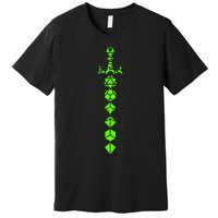 Nerdy Polyhedral Dice Set Sword Geeky Minimalist D20 Premium T-Shirt