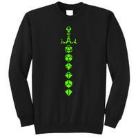 Nerdy Polyhedral Dice Set Sword Geeky Minimalist D20 Tall Sweatshirt