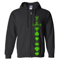 Nerdy Polyhedral Dice Set Sword Geeky Minimalist D20 Full Zip Hoodie