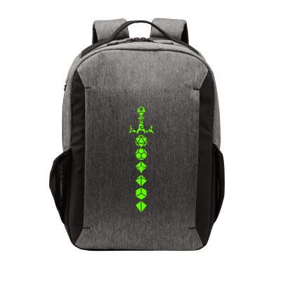 Nerdy Polyhedral Dice Set Sword Geeky Minimalist D20 Vector Backpack