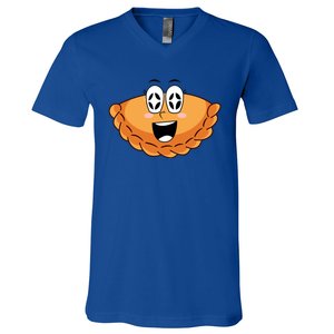 National Pierogi Day Smile Face Pierogi Funny Gift V-Neck T-Shirt