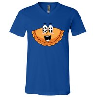 National Pierogi Day Smile Face Pierogi Funny Gift V-Neck T-Shirt