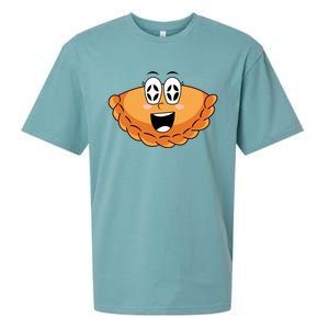 National Pierogi Day Smile Face Pierogi Funny Gift Sueded Cloud Jersey T-Shirt