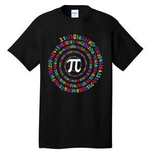 National Pi Day Colorful Math Teacher Lover Gifts Tall T-Shirt