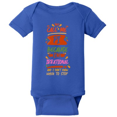 National Pi Day Irrational Math Teacher Symbol Geek Science Gift Baby Bodysuit