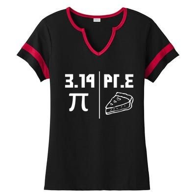 National Pi Day Cute Gift Math Teacher Pie Equals Pie Gift Ladies Halftime Notch Neck Tee