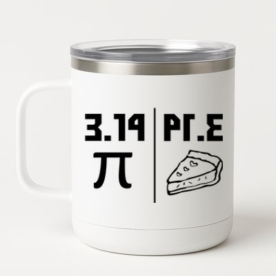 National Pi Day Cute Gift Math Teacher Pie Equals Pie Gift 12 oz Stainless Steel Tumbler Cup