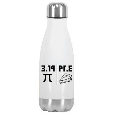 National Pi Day Cute Gift Math Teacher Pie Equals Pie Gift Stainless Steel Insulated Water Bottle