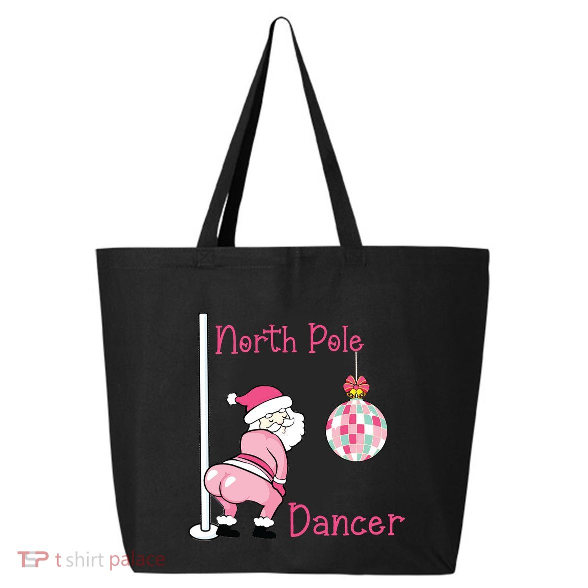 North Pole Dancer Christmas Party Funny Santa 25L Jumbo Tote