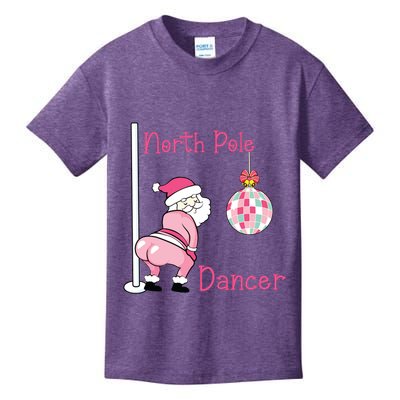 North Pole Dancer Christmas Party Funny Santa Kids T-Shirt