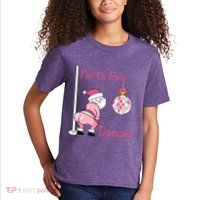 North Pole Dancer Christmas Party Funny Santa Kids T-Shirt