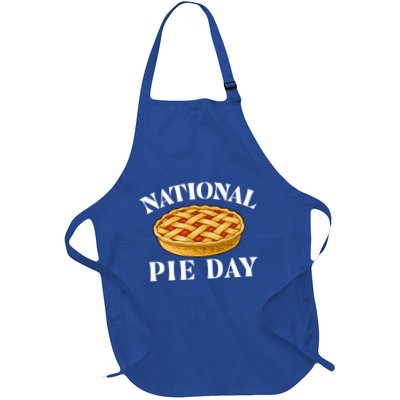 National Pie Day Pi Day Science Math Lover Meaningful Gift Full-Length Apron With Pockets