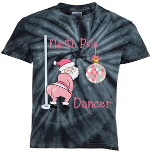 North Pole Dancer Santa Joke Chrisrmas Party Kids Tie-Dye T-Shirt