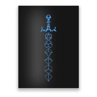 Nerdy Polyhedral Dice Sword D20 Dice Set Collector Poster
