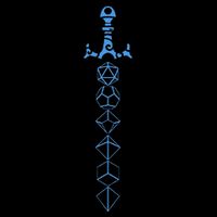 Nerdy Polyhedral Dice Sword D20 Dice Set Collector Poster