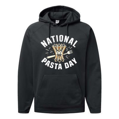 National Pasta Day Lovers Design For Foodies Funny Pasta Performance Fleece Hoodie