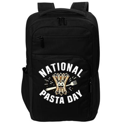 National Pasta Day Lovers Design For Foodies Funny Pasta Impact Tech Backpack