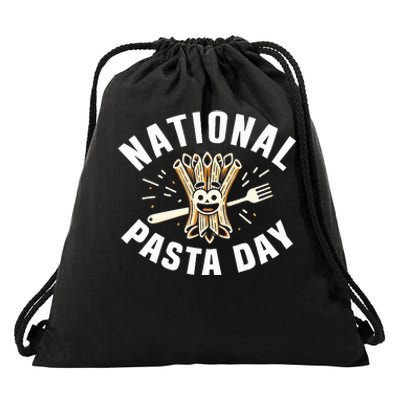 National Pasta Day Lovers Design For Foodies Funny Pasta Drawstring Bag