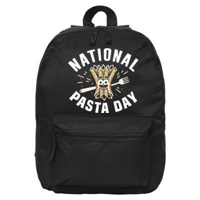 National Pasta Day Lovers Design For Foodies Funny Pasta 16 in Basic Backpack