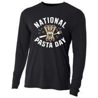 National Pasta Day Lovers Design For Foodies Funny Pasta Cooling Performance Long Sleeve Crew