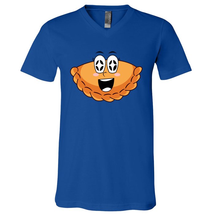 National Pierogi Day Smile Face Pierogi Gift V-Neck T-Shirt