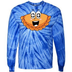 National Pierogi Day Smile Face Pierogi Gift Tie-Dye Long Sleeve Shirt