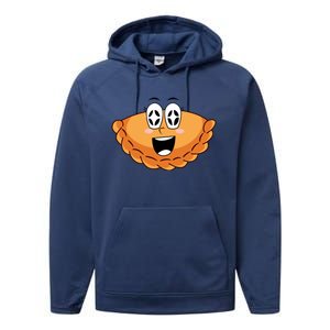 National Pierogi Day Smile Face Pierogi Gift Performance Fleece Hoodie