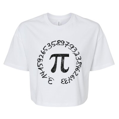 National Pi Day 3 14 Math Teacher Mathematics Stem Pie Gift Bella+Canvas Jersey Crop Tee