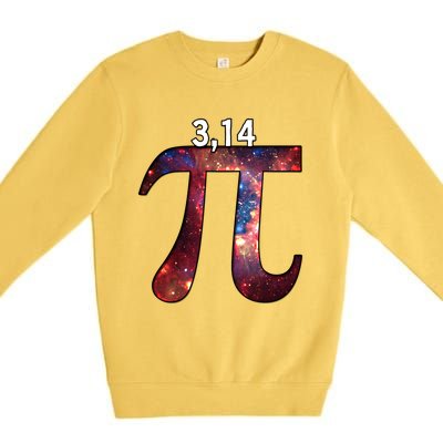 National Pi Day 3 14 Pi Symbol Math Science Gift Pi Space Gift Premium Crewneck Sweatshirt