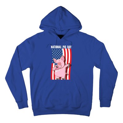 National Pig Day Dabbing Usa Flag Gift Hoodie